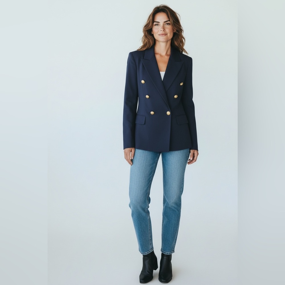 Carlisle Navy military style Blazer with Gold Buttons